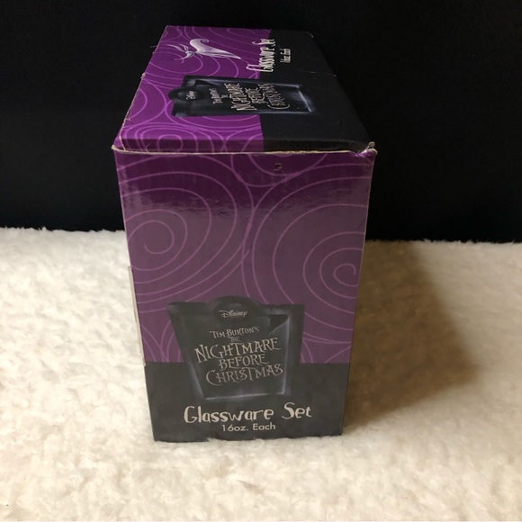 1 Set Of 2 Disney Tim Burton’s “The Nightmare Before Christmas” Glassware NEW - Picture 4 of 6